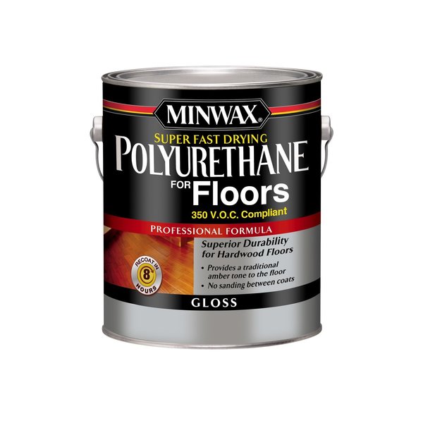 Minwax Super Fast-Drying Polyurethane for Floors Gloss Clear Oil-Based Fast-Drying Polyurethane Floo 130230000